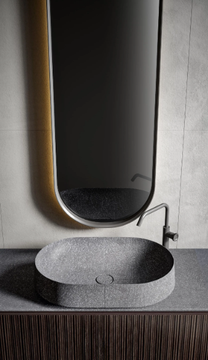 OLIMPIA 65 - Oval countertop washbasin by Edoné by Agorà - view 3